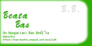 beata bas business card